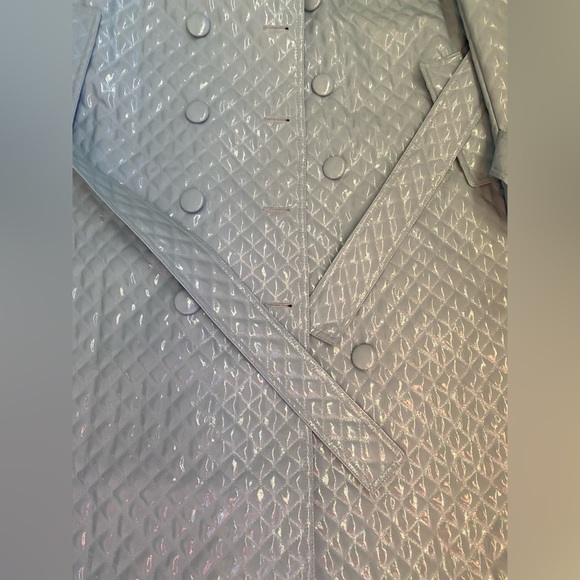 Hilary Macmillan Blue Trench Coat Size Small - Picture 4 of 10